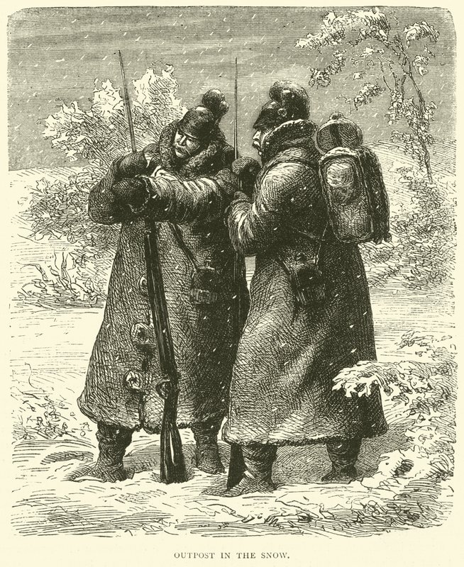 Posto avançado na neve, outubro de 1870 de English School