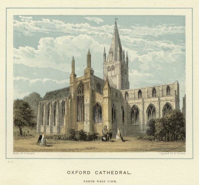 Catedral de Oxford, vista noroeste de English School