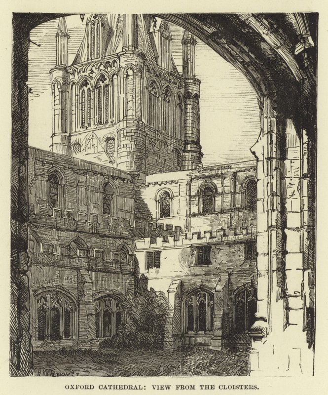 Catedral de Oxford, vista dos claustros de English School
