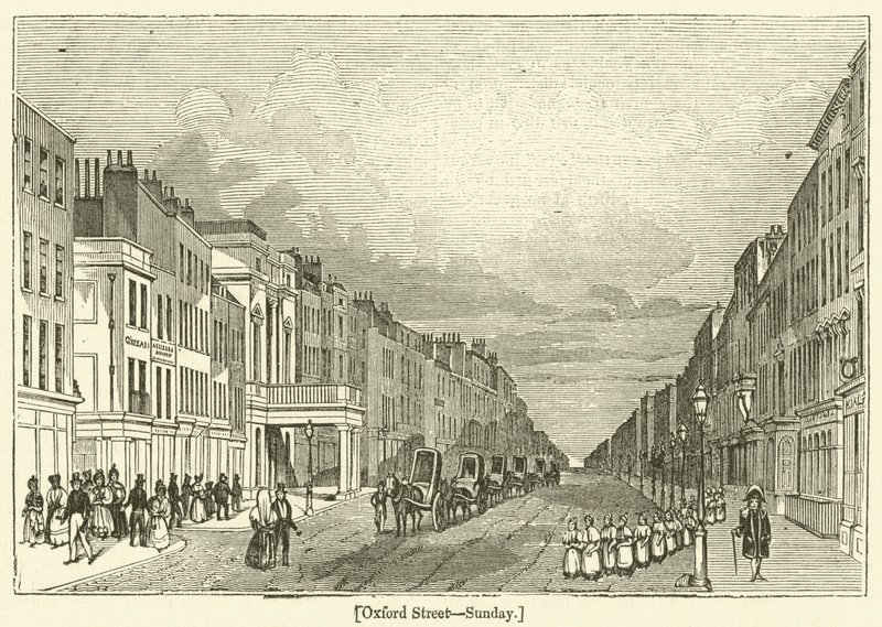 Oxford Street, Domingo (gravura) de English School
