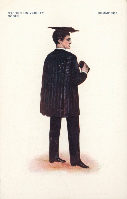 Roupas da Universidade de Oxford - Commoner (cor litho) de English School