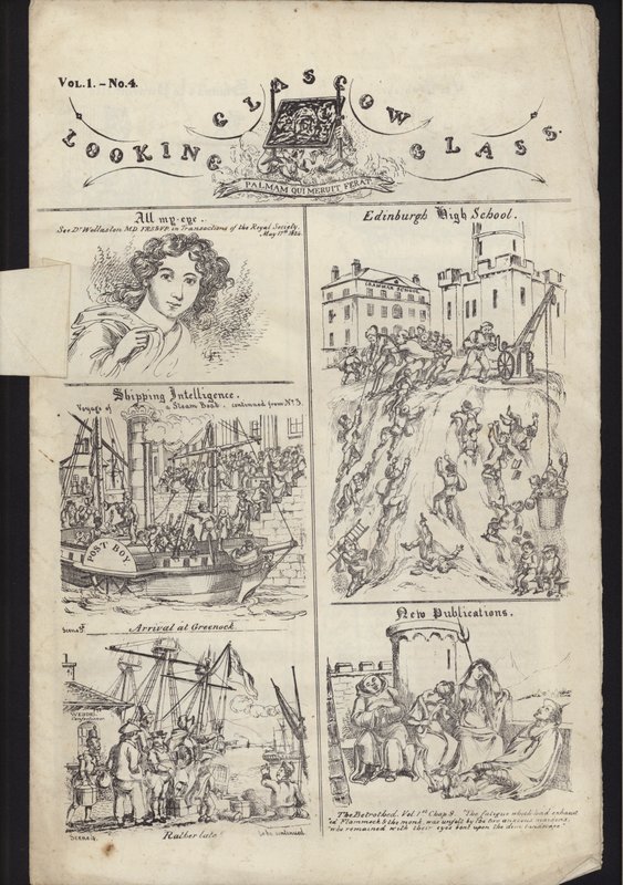Página do Folheto sobre a Feira de Glasgow, publicado em 23 de Julho de 1835 (gravura) de English School