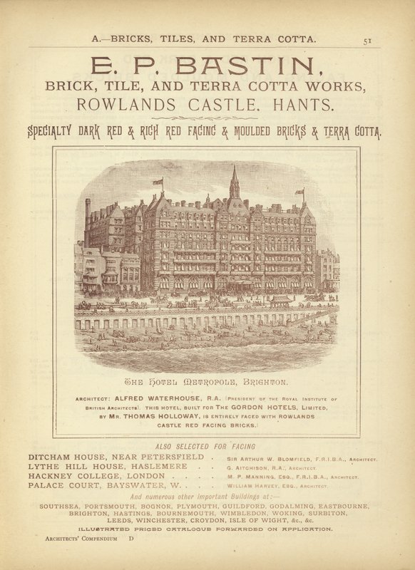 Página de The Architects, Surveyors and Engineers Compendium 1892 de English School