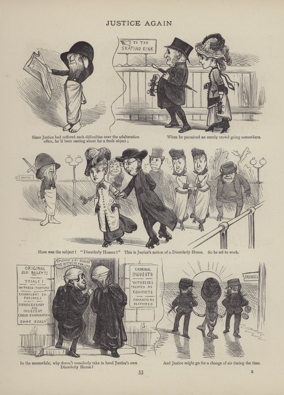 Página de The British Working Man or One Who Does Not Believe In Him (gravura) de English School
