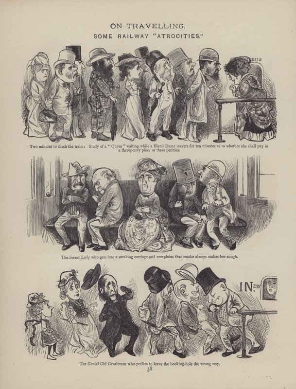Página de The British Working Man or One Who Does Not Believe In Him (gravura) de English School