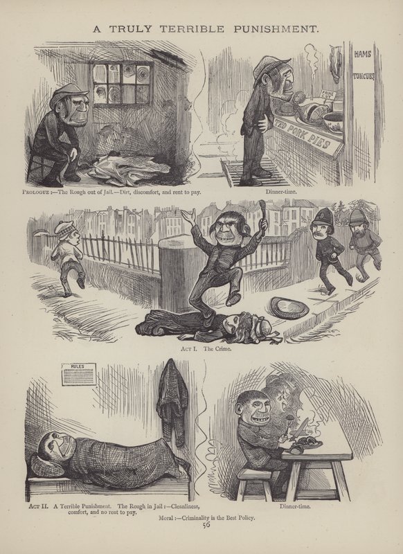 Página de The British Working Man or One Who Does Not Believe In Him (gravura) de English School