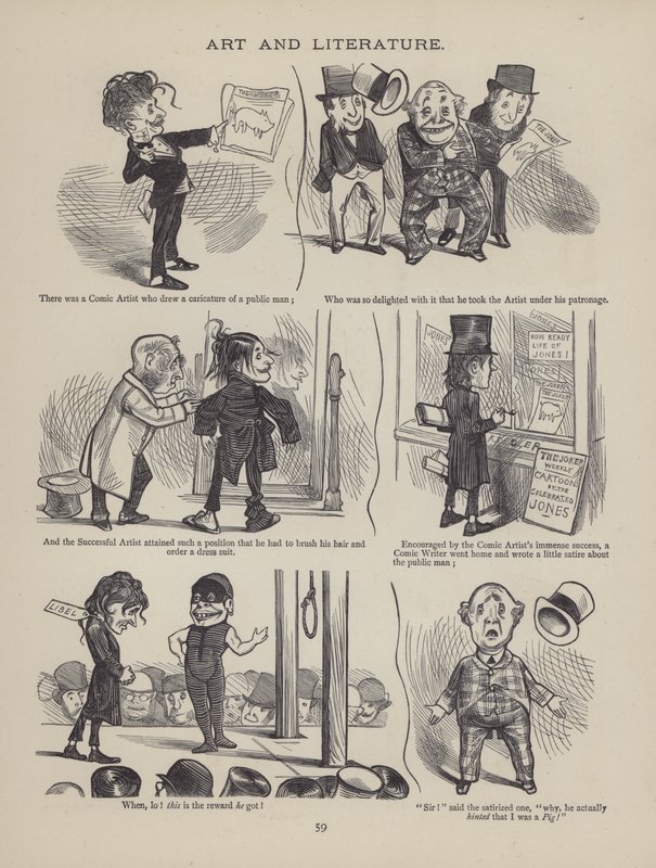 Página de The British Working Man or One Who Does Not Believe In Him (gravura) de English School