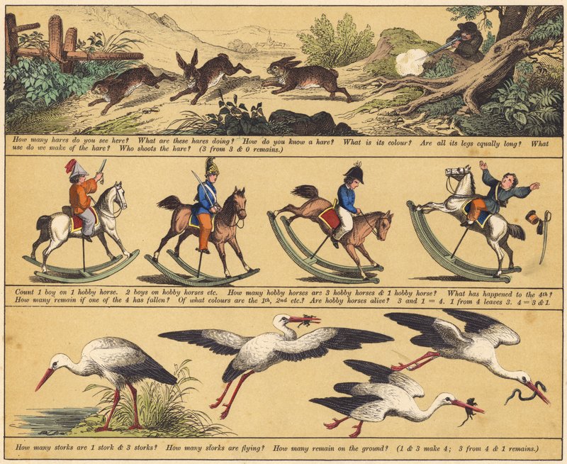 Página de The New Picture Book (litografia a cores) de English School