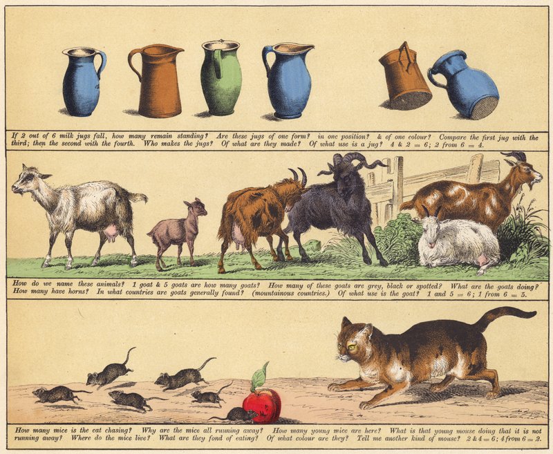 Página de The New Picture Book (litografia a cores) de English School