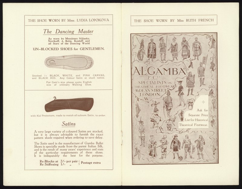 Páginas do Catálogo de Gambas Famoso Balé de Milão (litho) de English School