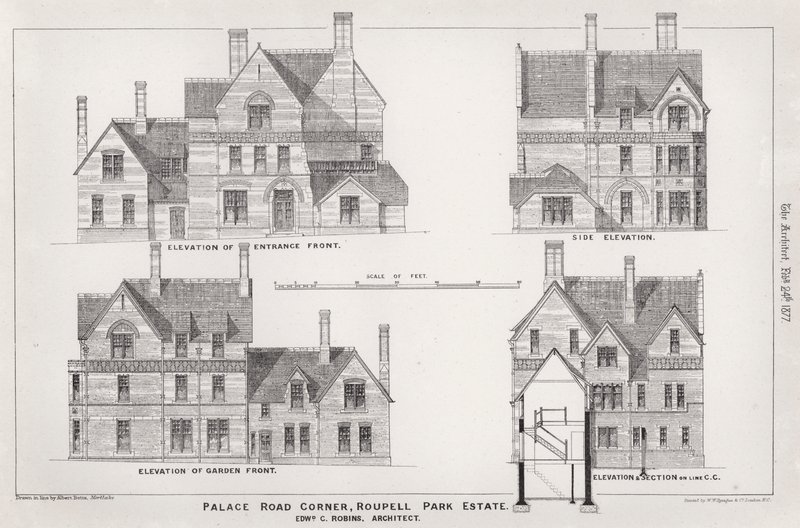 Palace Road Corner, Roupell Park Estate (gravura) de English School
