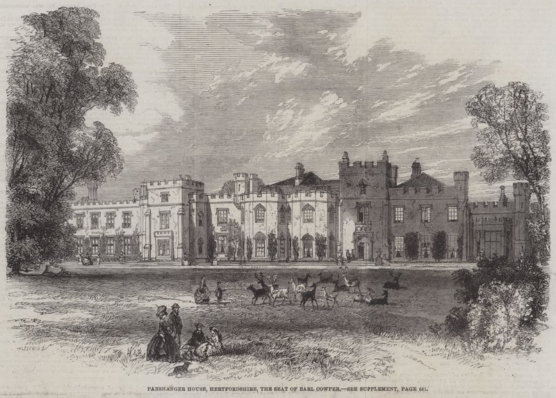 Panshanger House, Hertfordshire, the Seat of Earl Cowper (gravura) de English School