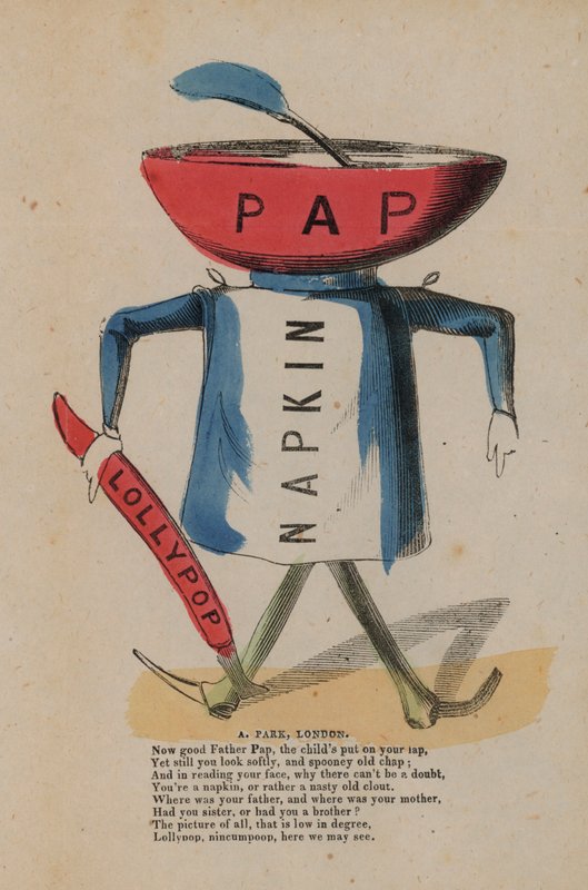 Pap, guardanapo e chupa-chupa (gravação colorida) de English School