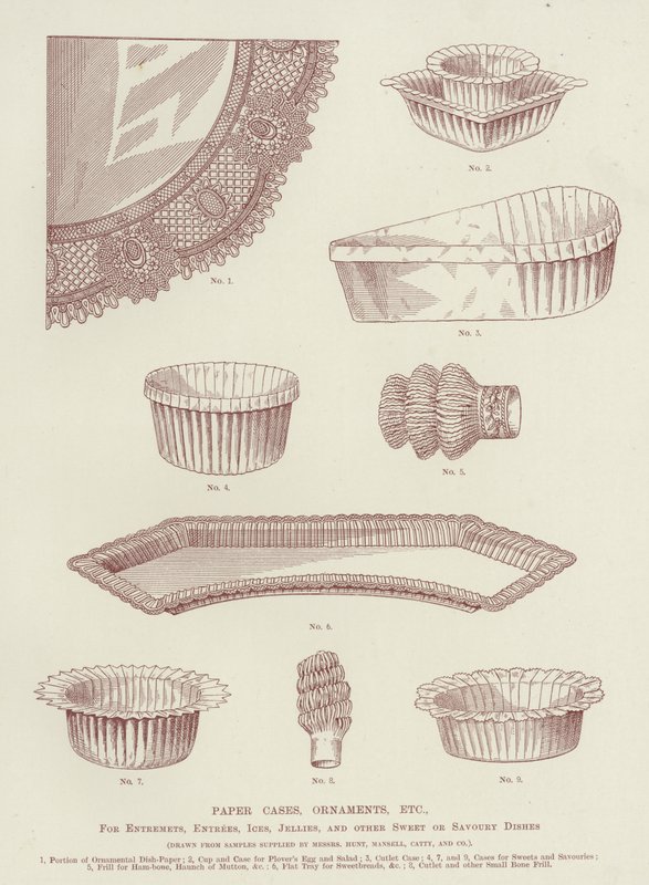 Caixas de papel, ornamentos, etc de English School