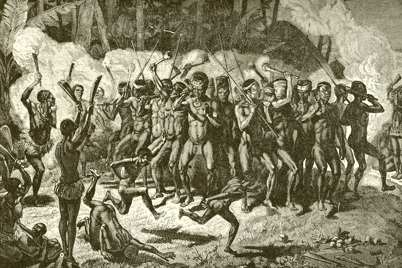 Dança de guerra papua de English School