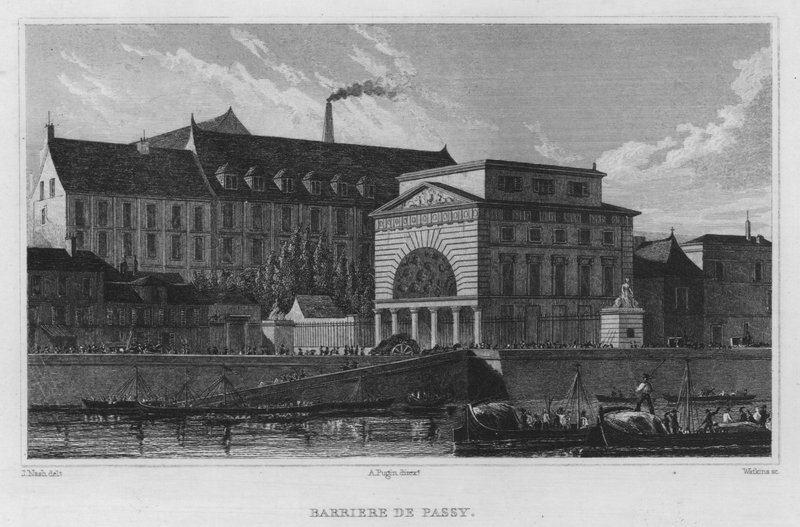 Paris, Barriere De Passy (gravura) de English School