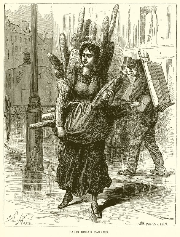 Portador de pão de Paris de English School