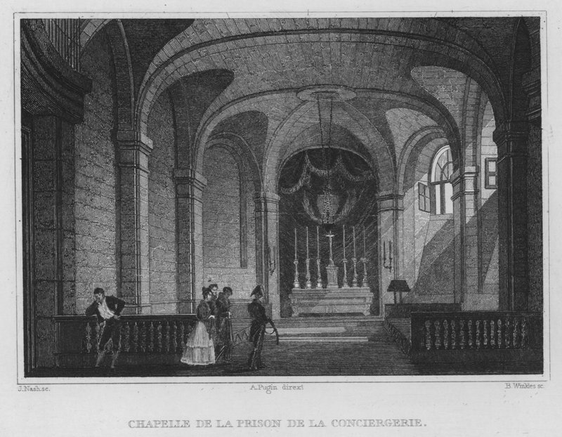 Paris, Chapelle De La Prison De La Conciergerie (gravura) de English School