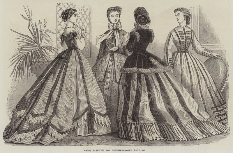 Paris Fashions for December (gravura) de English School