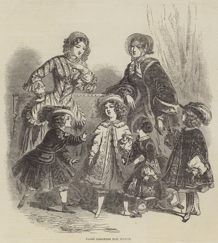 Paris Fashions for March (gravura) de English School