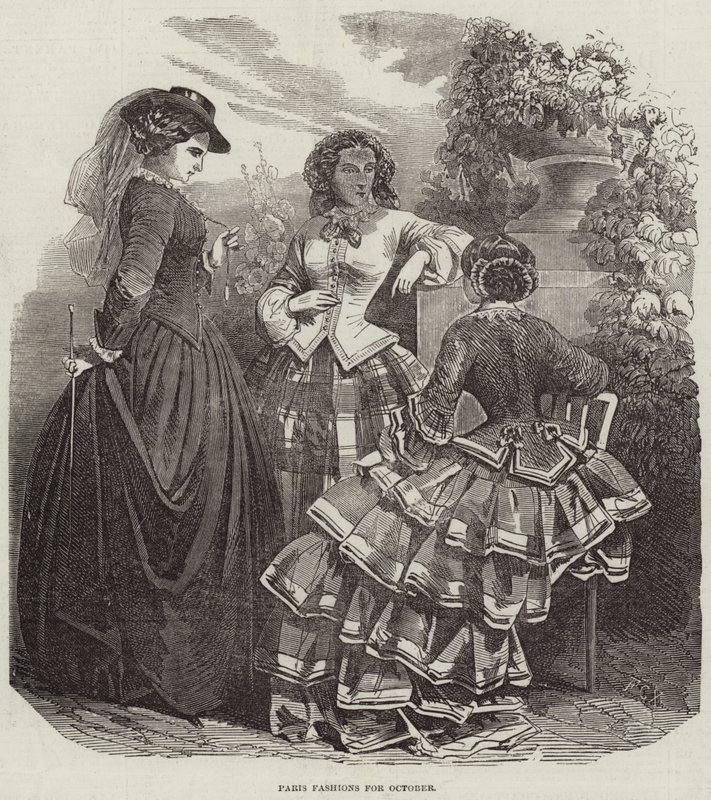 Paris Fashions para outubro (gravura) de English School