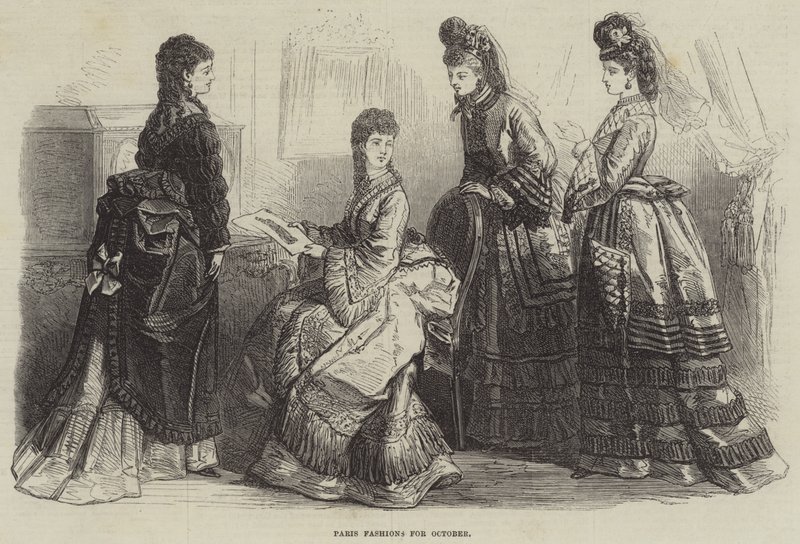 Paris Fashions para outubro (gravura) de English School
