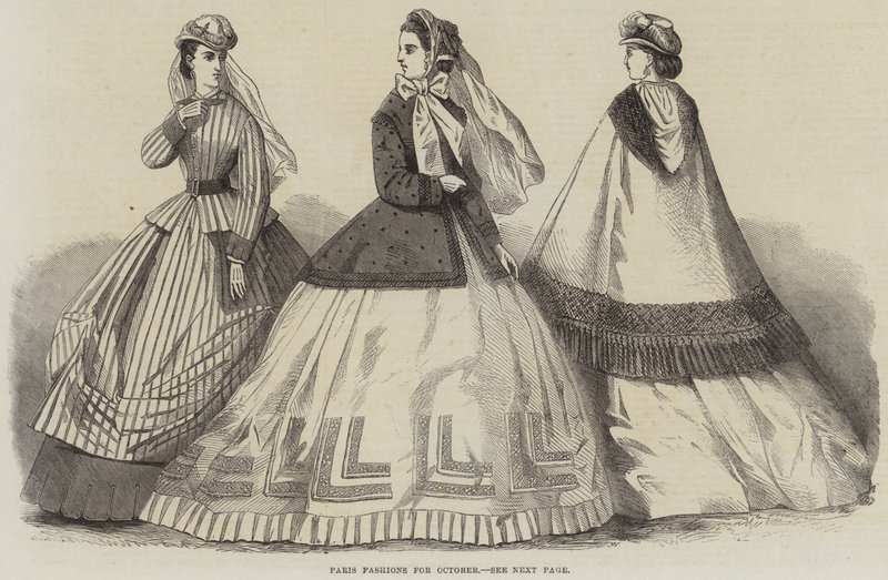 Paris Fashions para outubro (gravura) de English School