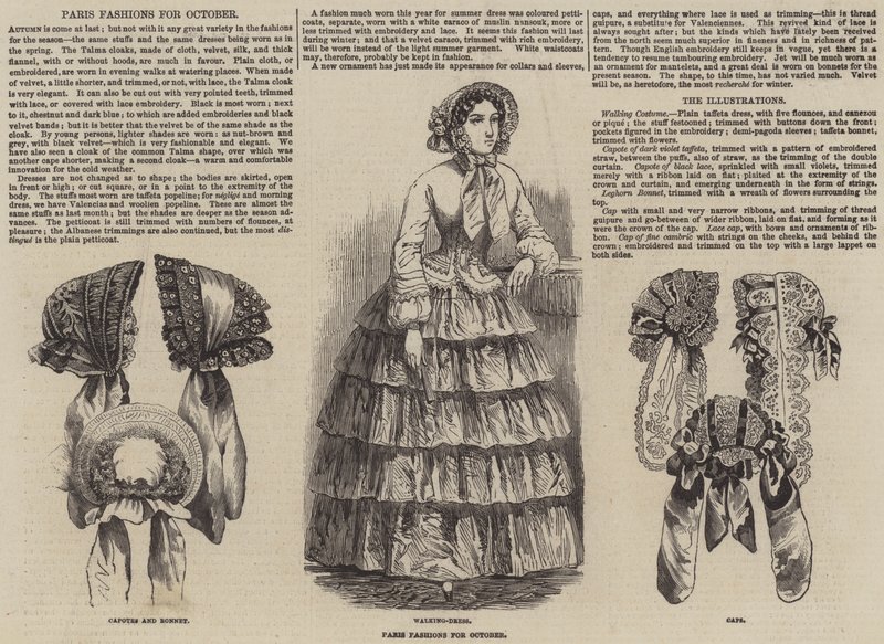 Paris Fashions para outubro (gravura) de English School