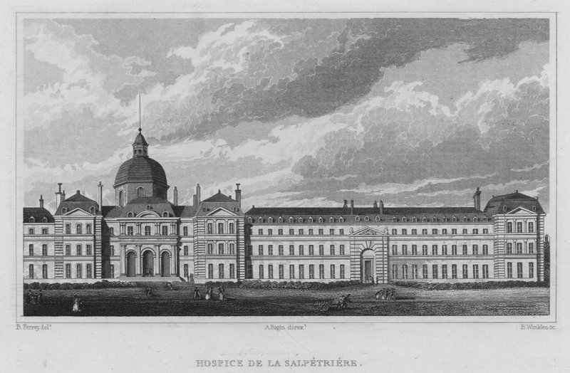 Paris, Hospice De La Salpetriere (gravura) de English School