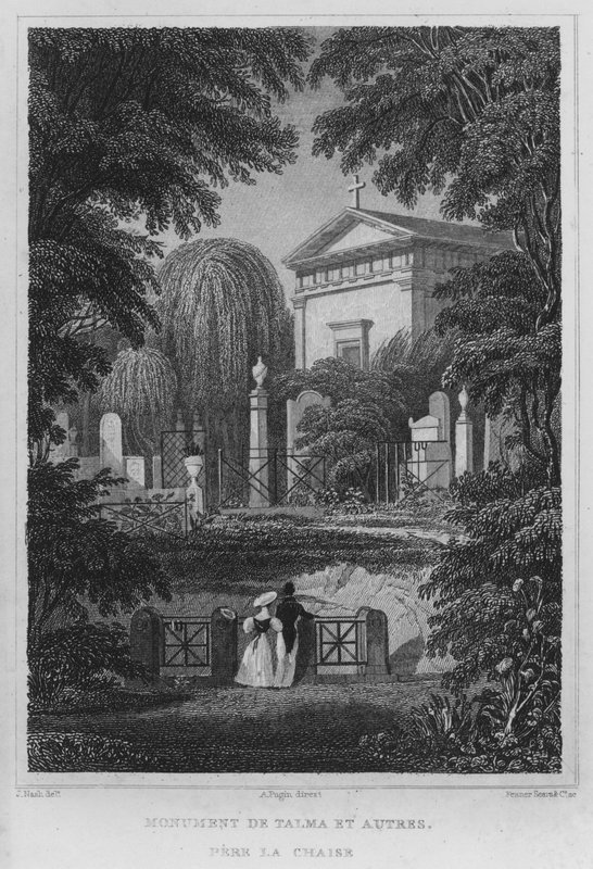 Paris, Monumento De Talma Et Autres, Pere La Chaise (gravura) de English School