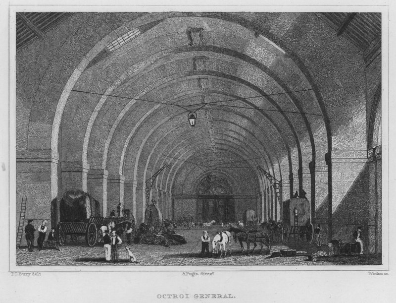 Paris, Octroi General (gravura) de English School