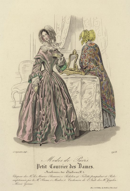 Modas de Paris, 1843 de English School