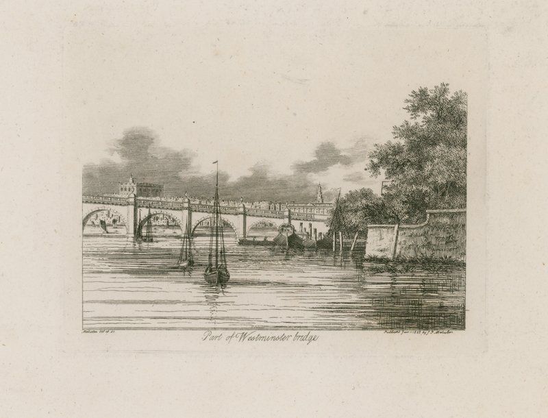 Parte da ponte de westminster de English School