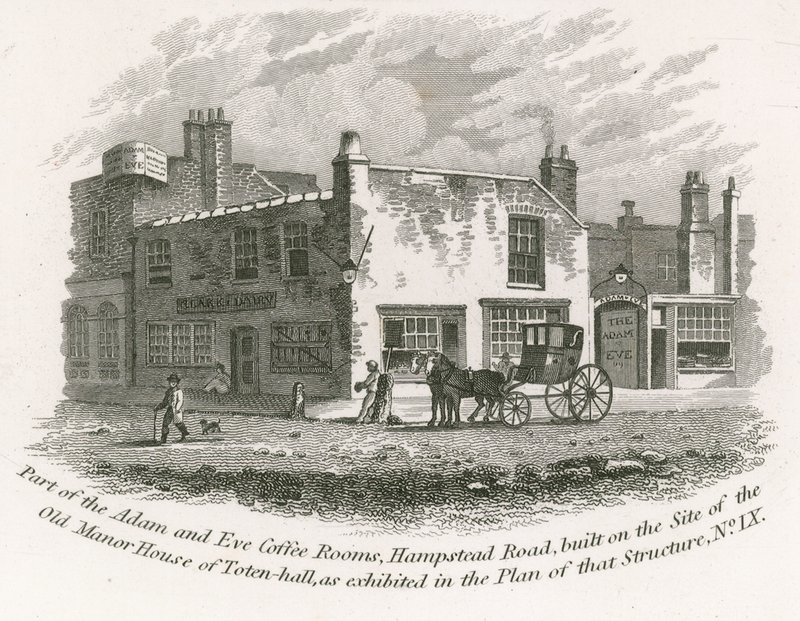 Parte dos cafés Adão e Eva, Hampstead Road de English School
