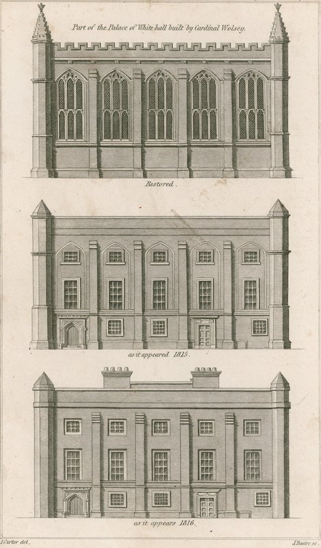 Parte do Palácio de Whitehall construído pelo Cardeal Wolsey de English School