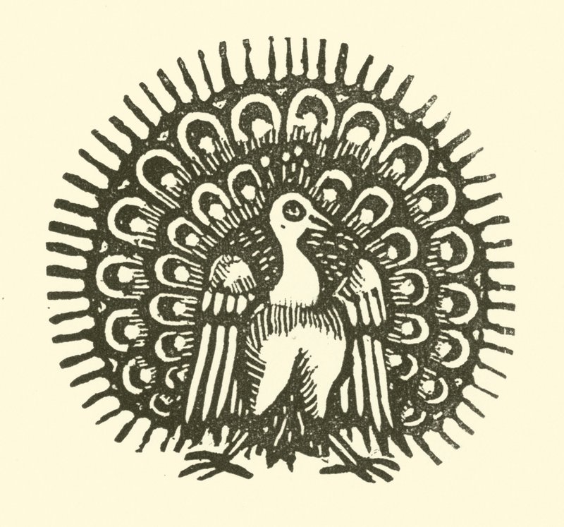 Pavão (xilogravura) de English School