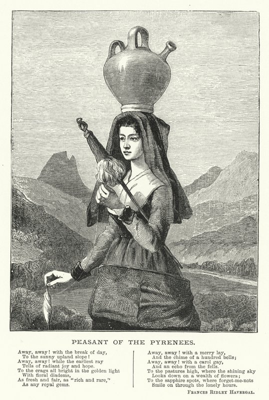 Camponês dos Pirinéus (gravura) de English School