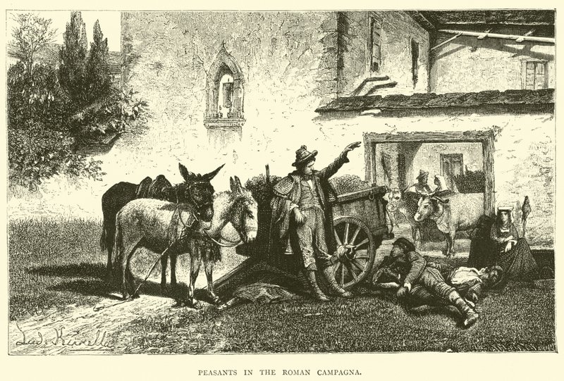Camponeses na Campagna romana de English School
