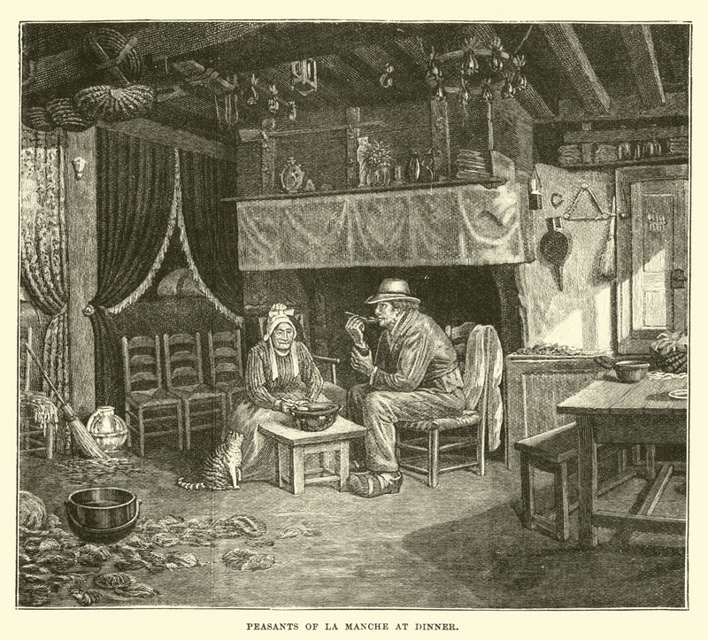 Camponeses de La Manche no jantar de English School