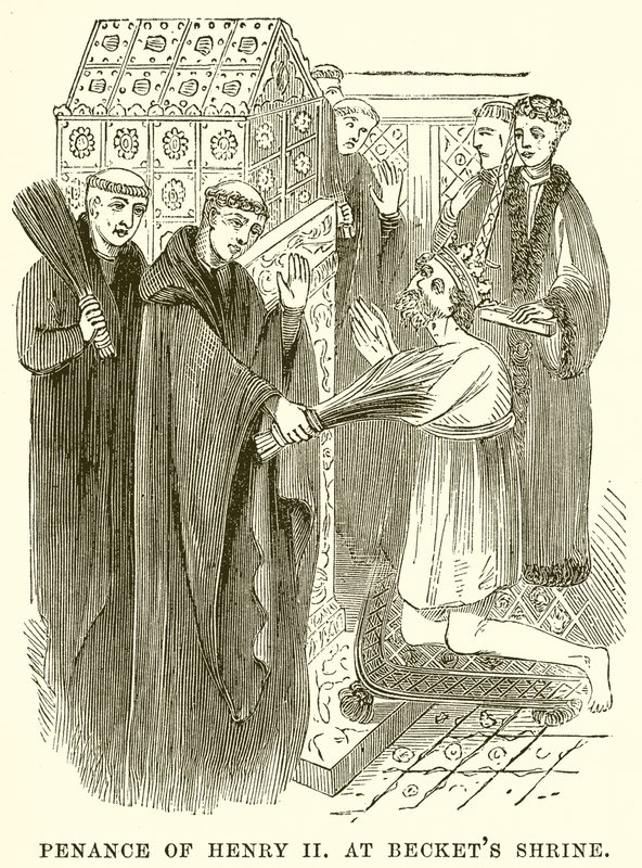 Penitência de Henrique II no Beckets Shrine de English School