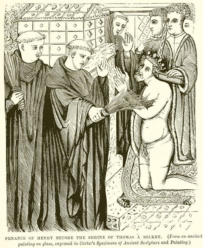Penitência de Henrique diante do Santuário de Tomé, um Becket de English School
