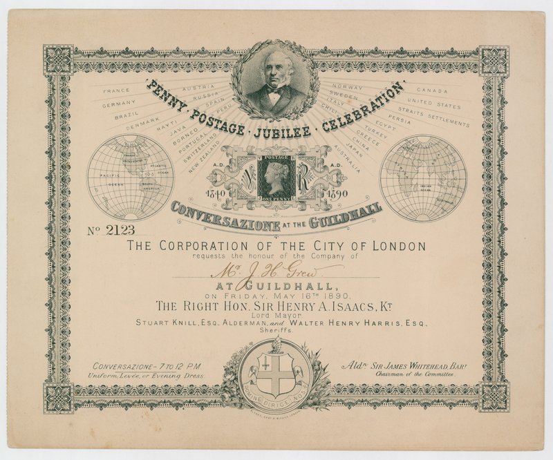 Celebração do jubileu dos selos da moeda de um centavo de English School