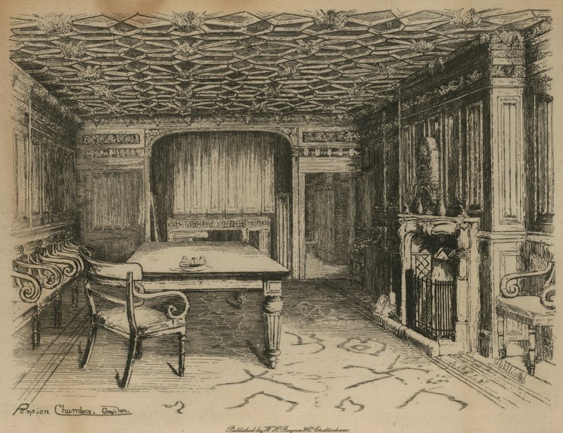 Câmara de pensão, Grays Inn, Londres de English School