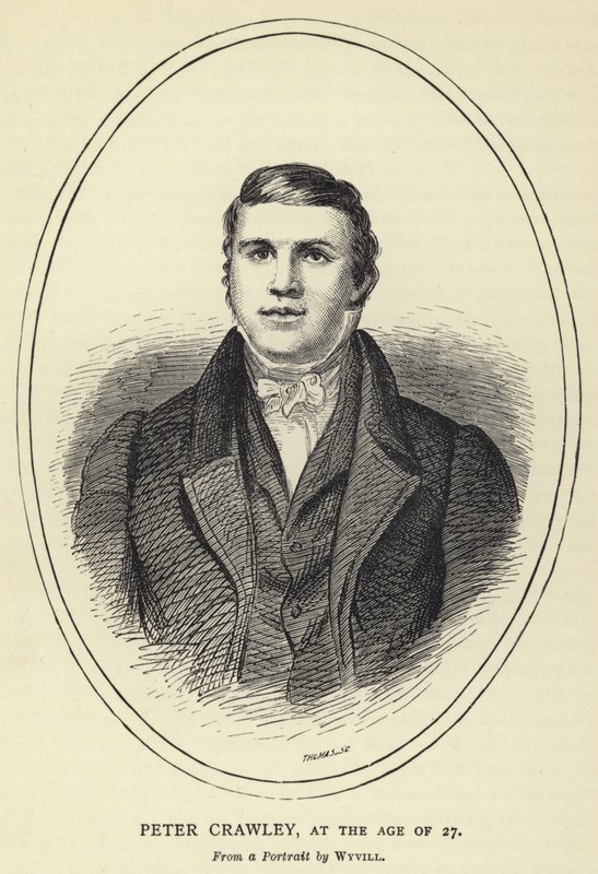 Peter Crawley, na idade de 27, de um retrato por Wyvill de English School