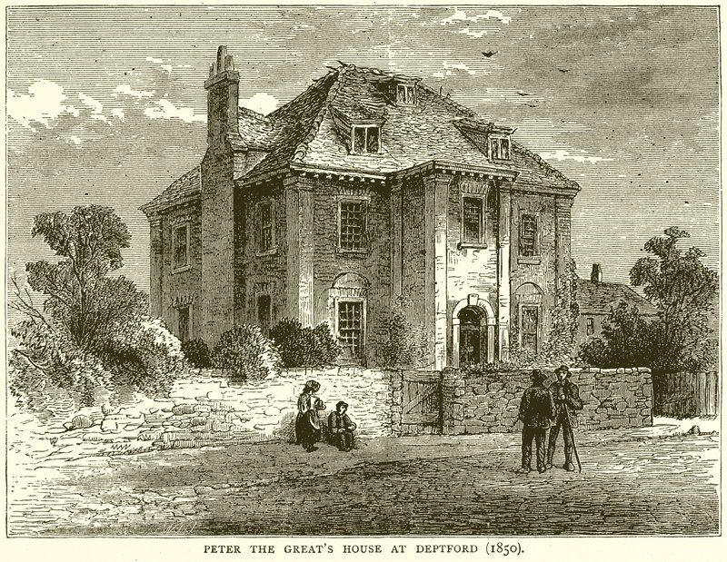 Pedro a casa dos grandes em Deptford (1850) de English School