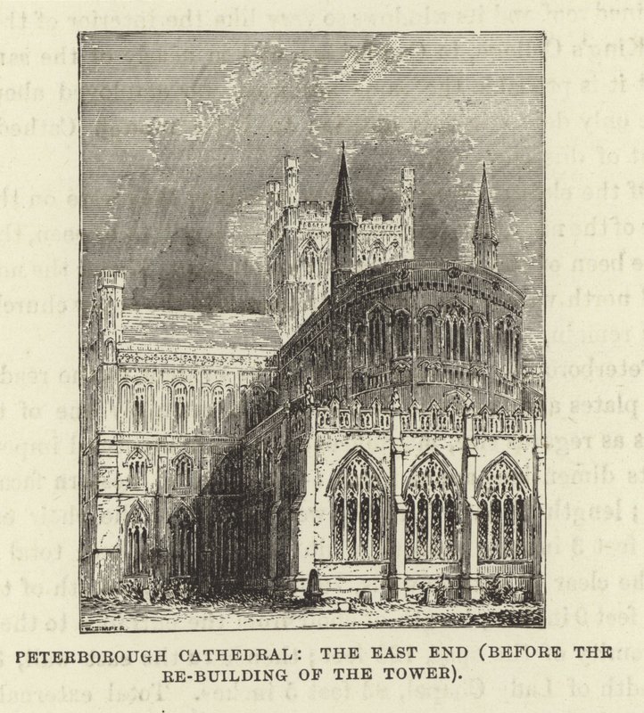 Catedral de Peterborough, o East End (antes da reconstrução da torre) de English School