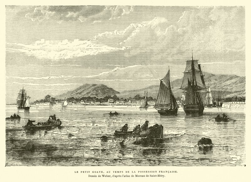 Petit-Goave, Haiti, quando era uma possessão francesa de English School