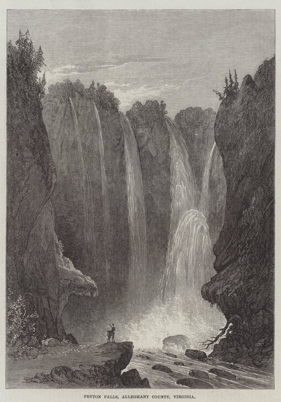Peyton Falls, Alleghany County, Virginia (gravura) de English School