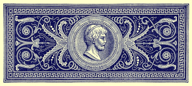 Phidias, ilustração da História de Roma por Victor Duruy, publicada em 1884 (imagem digitalmente melhorada) de English School