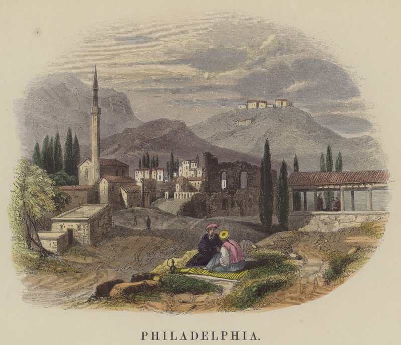 Filadélfia (gravura colorida) de English School